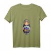 Russische Puppe T-Shirt mit V-Ausschnitt – Traditionelles Matroschka Design für Russland Fans und Souvenir-Liebhaber