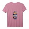 Russische Puppe T-Shirt mit V-Ausschnitt – Traditionelles Matroschka Design für Russland Fans und Souvenir-Liebhaber