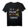 I'm a Proud Autism Friend Awareness Puzzle Ribbon T-Shirt – Unterstützung für Autismus-Bewusstseinsmonat & Community Walks