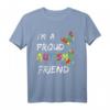 I'm a Proud Autism Friend Awareness Puzzle Ribbon T-Shirt – Unterstützung für Autismus-Bewusstseinsmonat & Community Walks