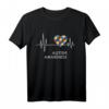 Autismus Bewusstsein Puzzle Herzschlag T-Shirt – Buntes Autism Awareness Shirt für Kinder, Teenager & Erwachsene, ideales Geschenk für Familien und Unterstützer