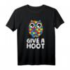 Give a Hoot Eule Autismus Awareness T-Shirt mit Puzzle - Unterstütze Autismus-Bewusstsein für Familie und Freunde