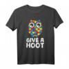 Give a Hoot Eule Autismus Awareness T-Shirt mit Puzzle - Unterstütze Autismus-Bewusstsein für Familie und Freunde