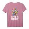 Give a Hoot Eule Autismus Awareness T-Shirt mit Puzzle - Unterstütze Autismus-Bewusstsein für Familie und Freunde