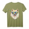 Autismus Bewusstseins T-Shirt mit Pomeranian Hund Puzzle - Unterstütze Autism Awareness für Kinder, Erwachsene & Hundehalter