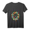 Damen Autismus-Bewusstseins-Puzzle T-Shirt mit Löwe Motiv und V-Ausschnitt – Unterstütze die Autismus-Community