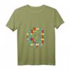 Damen Autismus-Bewusstseins-Puzzle T-Shirt mit Löwe Motiv und V-Ausschnitt – Unterstütze die Autismus-Community
