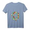 Damen Autismus-Bewusstseins-Puzzle T-Shirt mit Löwe Motiv und V-Ausschnitt – Unterstütze die Autismus-Community