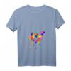 Damen Kamel Dromedar Puzzle Autism T-Shirt mit V-Ausschnitt – Unterstütze Autismus-Bewusstsein mit stilvollem Tier- und Puzzle-Design