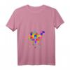 Damen Kamel Dromedar Puzzle Autism T-Shirt mit V-Ausschnitt – Unterstütze Autismus-Bewusstsein mit stilvollem Tier- und Puzzle-Design