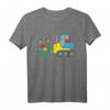 Kinder Bulldozer Puzzle T-Shirt für Autismus Awareness – Unterstützende Kleidung für Jungen, Kleinkinder und Kinder zum Welt-Autismus-Bewusstseinstag und im Bewusstseinsmonat
