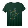 Buntes Puzzle Handzeichen Sprache Autismus T-Shirt – Unterstütze Bewusstsein und Kommunikation