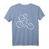 Radfahrer T-Shirt mit Silhouette für Radrennen – Klassisch geschnitten, doppelt genähter Saum, perfekt für Radfahrer und Fahrradenthusiasten