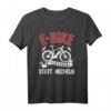 Lustiges E-Bike Radfahrer T-Shirt - Lächeln statt Hecheln Spruch, Perfektes Geschenk für E-Bike Fans & Radfahrer mit Akku