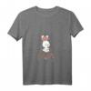 Niedliches Hase auf Fahrrad Damen T-Shirt mit V-Ausschnitt – Perfekt für Fahrradfahrerinnen und Hasenfans, ideal zu Ostern und Frühlingszeit