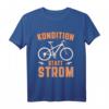 Kondition statt Strom Fahrrad T-Shirt – Für Mountainbiker, Rennradfahrer & E-Bike Fahrer mit Humor und Muskelkraft-Statement