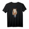 Haflinger Pferde Kopf mit Alpen Edelweiß Blüten - Reiter Damen T-Shirt für Pferdeliebhaber & Pferdesportfans
