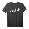 Pferde Evolution Reiterin Pferdefreunde T-Shirt - Lustiges Geschenk für junge Pferdeliebhaber, Mädchen und Jungen