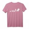 Pferde Evolution Reiterin Pferdefreunde T-Shirt - Lustiges Geschenk für junge Pferdeliebhaber, Mädchen und Jungen