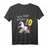 Kinder T-Shirt zum 10. Geburtstag - Einhorn Reiten Motiv für Jungen und Mädchen, lustiges Geburtstagsoutfit & Geschenkidee für kleine Geburtstagskinder
