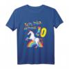 Kinder T-Shirt zum 10. Geburtstag - Einhorn Reiten Motiv für Jungen und Mädchen, lustiges Geburtstagsoutfit & Geschenkidee für kleine Geburtstagskinder