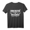 Zum Reiten geboren zur Schule gezwungen Reiter Geschenk T-Shirt - Lustiges Reitermotiv für Geburtstags- und Weihnachtsgeschenke für Reiter aller Altersgruppen