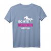 Echte Mädchen reiten T-Shirt – Lustiges Pferdespruch-Shirt für Frauen, Mädchen & Kinder als Geschenkidee