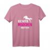 Echte Mädchen reiten T-Shirt – Lustiges Pferdespruch-Shirt für Frauen, Mädchen & Kinder als Geschenkidee