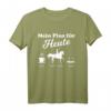 HapMonkey T-Shirt für Reiter und Pferdeliebhaber – Lustiges Design mit Kaffee, Reiten & Wein für Pferdefans