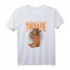 Das Ist Meine Therapie Reiten Reitsport Reitersteifel Cowboy T-Shirt – Perfektes Geschenk für Pferdeliebhaber, Reiter und Pferdefans