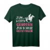 Zum Reiten geboren zur Schule gezwungen Reiter Sprüche T-Shirt – Perfektes Geschenk für Pferdeliebhaber und Reitsportfans