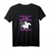 Lustiges Reitersprüche T-Shirt mit 'Das Pferd Ist Harmlos' - Perfekt für Pferdeliebhaberinnen, Reiterinnen & Pferdenarren als Geschenk zum Muttertag, Geburtstag oder Weihnachten