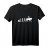 Reiter T-Shirt weibliche Evolution - Lustiges Pferde- und Reiterin-Shirt für Frauen, Stalloutfit & Geschenkidee
