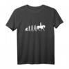 Reiter T-Shirt weibliche Evolution - Lustiges Pferde- und Reiterin-Shirt für Frauen, Stalloutfit & Geschenkidee