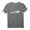 Reiter T-Shirt weibliche Evolution - Lustiges Pferde- und Reiterin-Shirt für Frauen, Stalloutfit & Geschenkidee