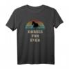 Horse for ever Herren Damen Kinder Retro T-Shirt – Humorvolles Reitsport Design für Pferdeliebhaber und Retro-Fans