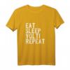Damen Voltigieren T-Shirt – Eat Sleep Reiten & Akrobatische Übungen, Witziges Pferde-Design für Reiterinnen & Turniere