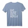 Damen Voltigieren T-Shirt – Eat Sleep Reiten & Akrobatische Übungen, Witziges Pferde-Design für Reiterinnen & Turniere