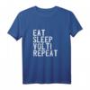 Damen Voltigieren T-Shirt – Eat Sleep Reiten & Akrobatische Übungen, Witziges Pferde-Design für Reiterinnen & Turniere