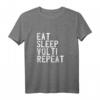 Damen Voltigieren T-Shirt – Eat Sleep Reiten & Akrobatische Übungen, Witziges Pferde-Design für Reiterinnen & Turniere