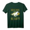 Horses Makes Me Happy Pferde Silhouette T-Shirt – Perfektes Geschenk für Reitsportler, Pferdefans und Pferdeliebhaber zu Weihnachten oder Geburtstag