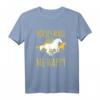 Horses Makes Me Happy Pferde Silhouette T-Shirt – Perfektes Geschenk für Reitsportler, Pferdefans und Pferdeliebhaber zu Weihnachten oder Geburtstag