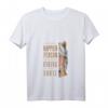 Damen Reitsport T-Shirt mit Spruch 'I'm happier when I'm riding a horse' – Lustiges Pferde Geschenk für Reiterinnen & Pferdefans