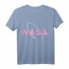 NASA Pink Logo mit Weißem Space Ring Grafik T-Shirt - Offiziell lizenzierte Raumfahrt Bekleidung für Science-Fans