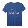 NASA Pink Logo mit Weißem Space Ring Grafik T-Shirt - Offiziell lizenzierte Raumfahrt Bekleidung für Science-Fans