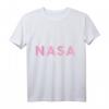 NASA Pink Logo mit Weißem Space Ring Grafik T-Shirt - Offiziell lizenzierte Raumfahrt Bekleidung für Science-Fans