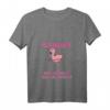 Damen T-Shirt mit lustigem Flamingo-Motiv 'Mir reichts ich geh hullern' – Perfekt für Sport, Tanzen und Spaß