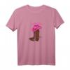 Cowgirl Stiefel Western Rodeo Hut Sporen T-Shirt für Damen und Mädchen – Perfekt für Reit- und Westernliebhaber