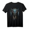 Rodeo Ochsenkopf Federschmuck T-Shirt mit Traumfänger – Stylisches Tribal-Design im Indianer-Stil