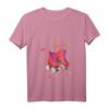 Damen 80er Jahre Rollschuhe T-Shirt - Vintage Disco Skates & Throwback Design für Club, Skate & Party